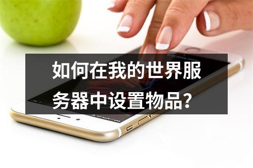 如何在我的世界服务器中设置物品?