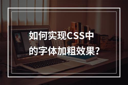 如何实现CSS中的字体加粗效果?