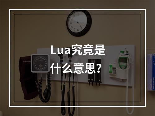 Lua究竟是什么意思?