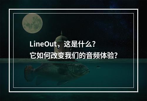 LineOut,这是什么?它如何改变我们的音频体验?
