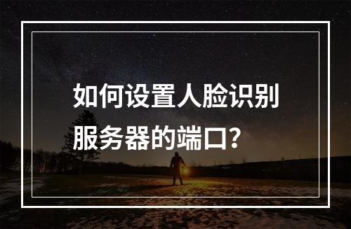 如何设置人脸识别服务器的端口?