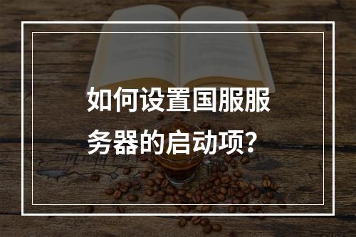 如何设置国服服务器的启动项?