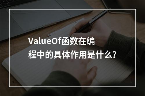 ValueOf函数在编程中的具体作用是什么?