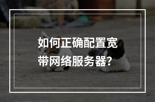 如何正确配置宽带网络服务器?