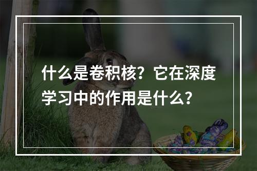 什么是卷积核?它在深度学习中的作用是什么?