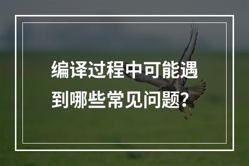 编译过程中可能遇到哪些常见问题?