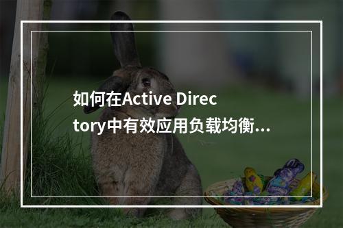 如何在Active Directory中有效应用负载均衡路由协议?