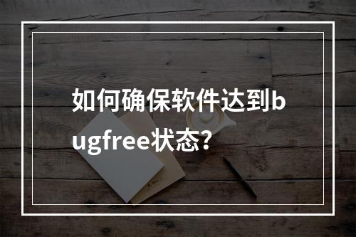 如何确保软件达到bugfree状态?