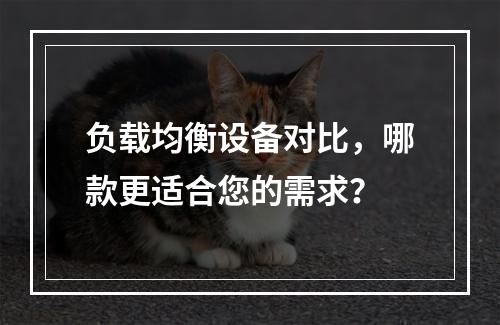 负载均衡设备对比,哪款更适合您的需求?