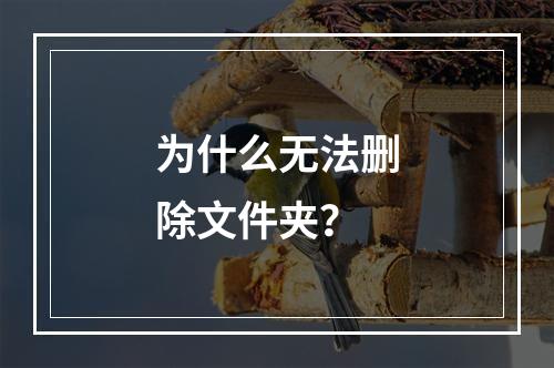 为什么无法删除文件夹?