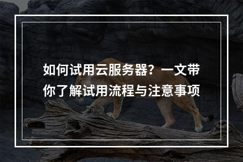 如何试用云服务器?一文带你了解试用流程与注意事项