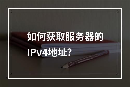 如何获取服务器的IPv4地址?