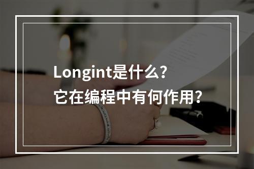 Longint是什么?它在编程中有何作用?