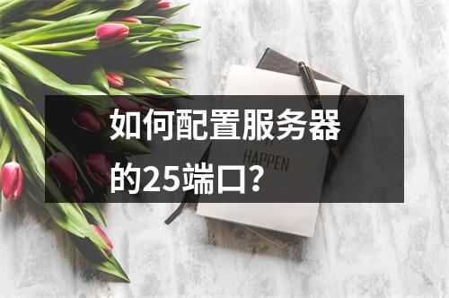 如何配置服务器的25端口?