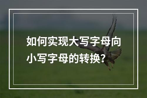 如何实现大写字母向小写字母的转换?