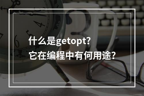 什么是getopt?它在编程中有何用途?