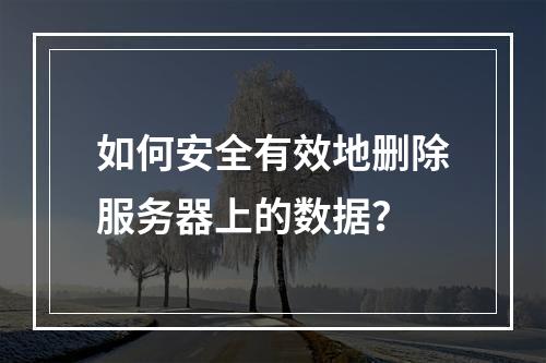 如何安全有效地删除服务器上的数据?
