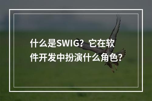 什么是SWIG?它在软件开发中扮演什么角色?