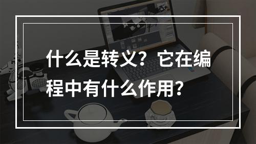 什么是转义?它在编程中有什么作用?