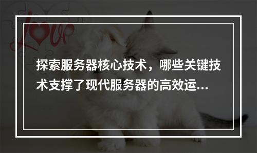 探索服务器核心技术,哪些关键技术支撑了现代服务器的高效运行?