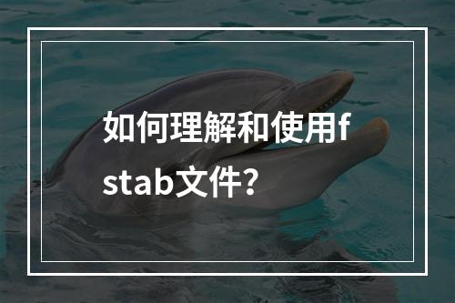 如何理解和使用fstab文件?
