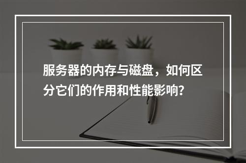 服务器的内存与磁盘,如何区分它们的作用和性能影响?