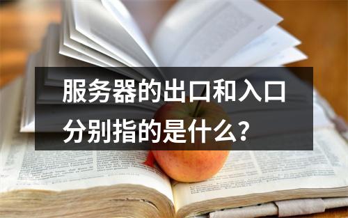 服务器的出口和入口分别指的是什么?