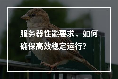 服务器性能要求,如何确保高效稳定运行?