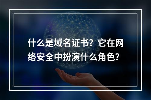 什么是域名证书?它在网络安全中扮演什么角色?