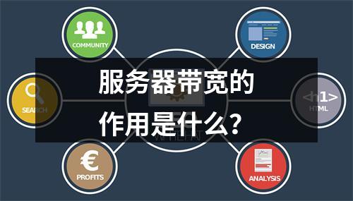 服务器带宽的作用是什么?
