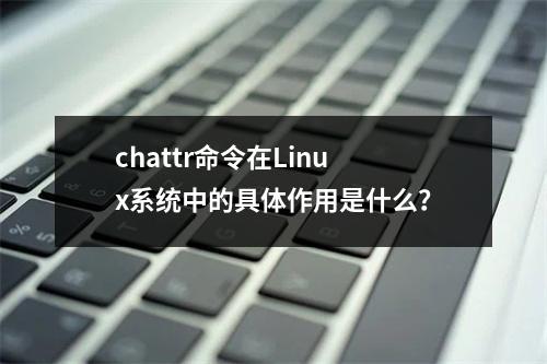 chattr命令在Linux系统中的具体作用是什么?