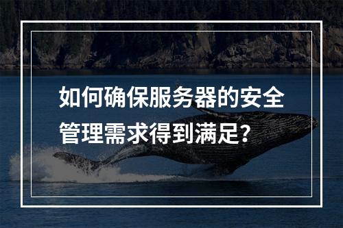 如何确保服务器的安全管理需求得到满足?