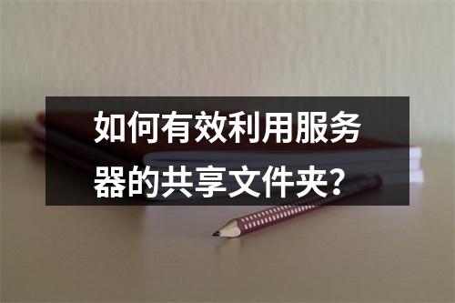 如何有效利用服务器的共享文件夹?