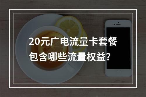 20元广电流量卡套餐包含哪些流量权益？