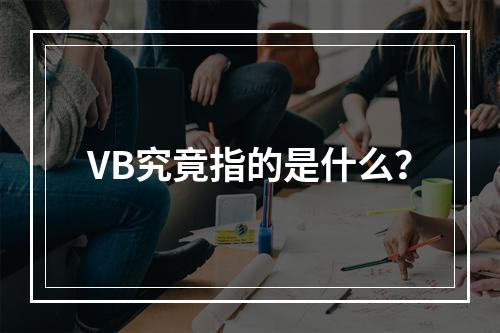 VB究竟指的是什么?