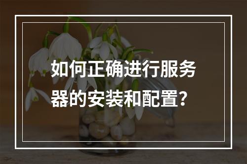 如何正确进行服务器的安装和配置?