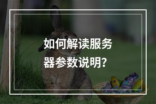 如何解读服务器参数说明?