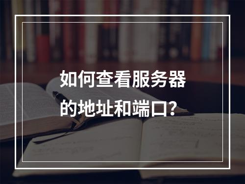 如何查看服务器的地址和端口?