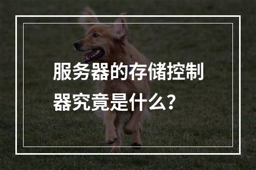 服务器的存储控制器究竟是什么?