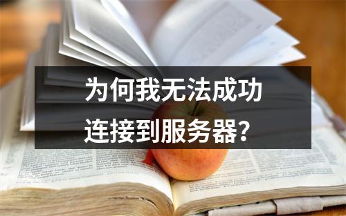 为何我无法成功连接到服务器?