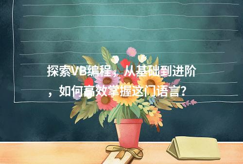 探索VB编程,从基础到进阶,如何高效掌握这门语言?