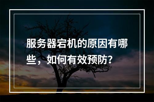 服务器宕机的原因有哪些,如何有效预防?