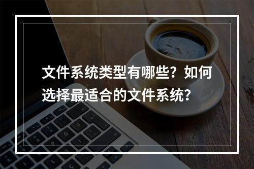 文件系统类型有哪些?如何选择最适合的文件系统?