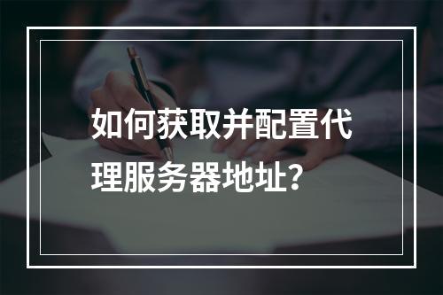 如何获取并配置代理服务器地址?