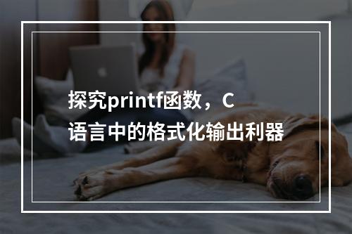 探究printf函数,C语言中的格式化输出利器