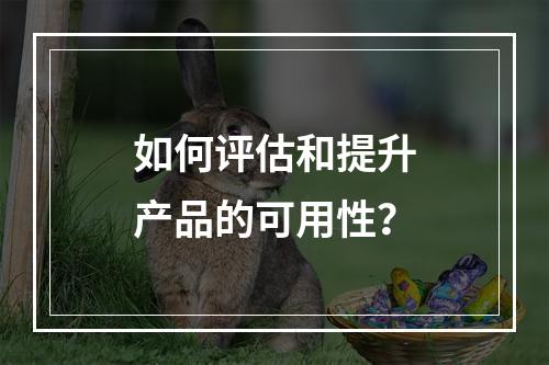 如何评估和提升产品的可用性?