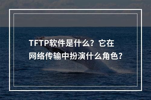 TFTP软件是什么?它在网络传输中扮演什么角色?