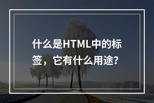 什么是HTML中的标签,它有什么用途?