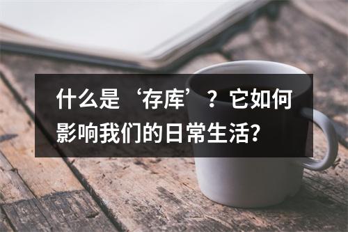 什么是‘存库’?它如何影响我们的日常生活?