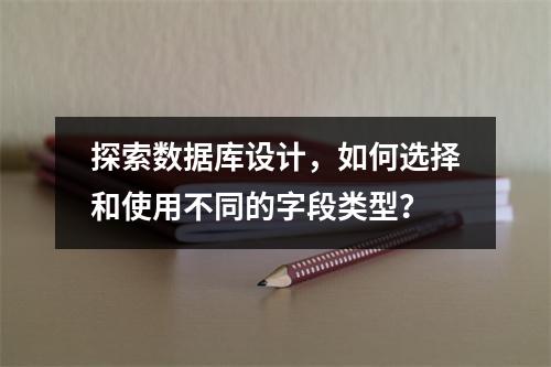 探索数据库设计,如何选择和使用不同的字段类型?